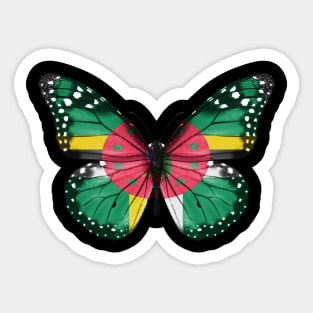 Dominican Flag  Butterfly - Gift for Dominican From Dominica Sticker